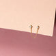 Chained Topaz Double Piercing Earring