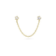 Chained Topaz Double Earring