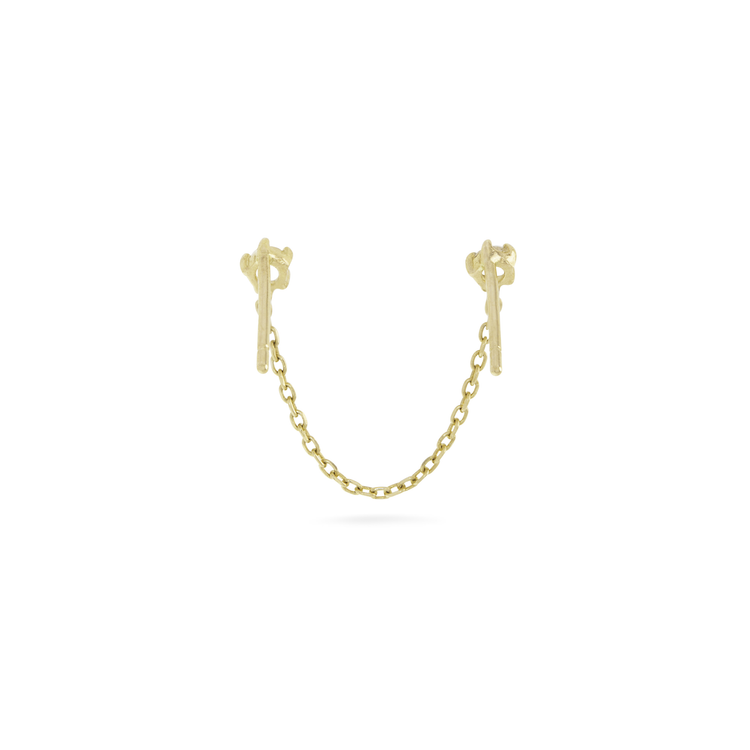 【LAZY DAWN】double chain earring E051 Star Crossed Lover Double Earring – Girls Crew