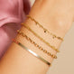 Image of 14K Yellow Gold Tiny Chunky Chain Bracelet with Stone and Strand Bracelets