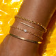 Image of 14K Yellow Gold Tiny Chunky Chain Bracelet with Stone and Strand Bracelets