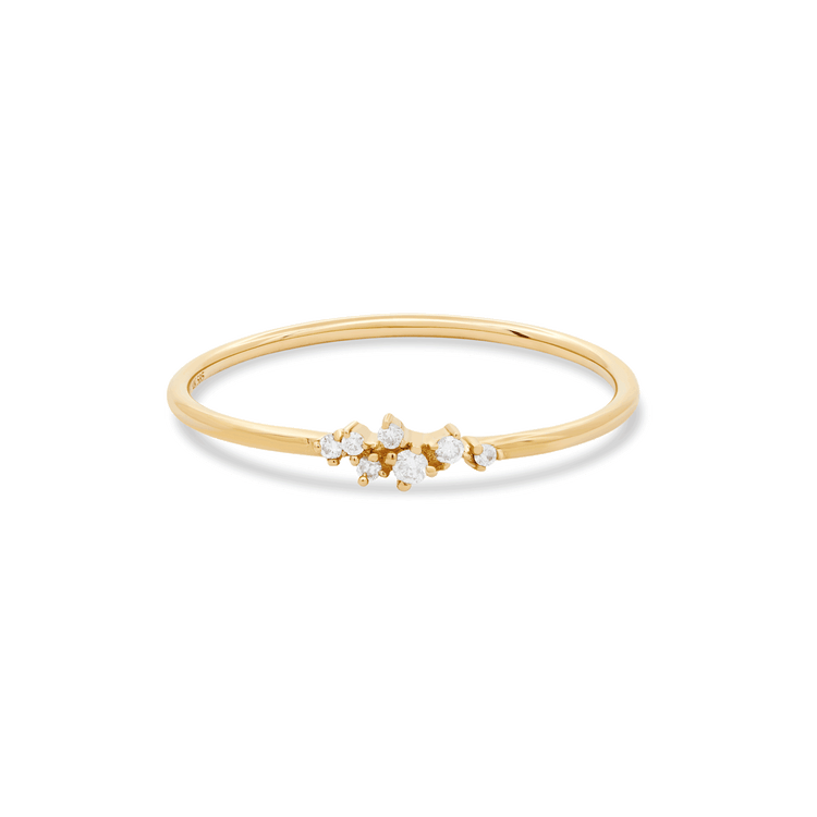 Clustered Diamond Ring