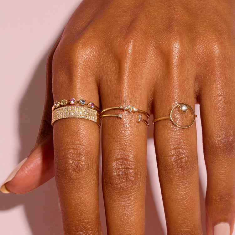 Clustered Diamond Ring