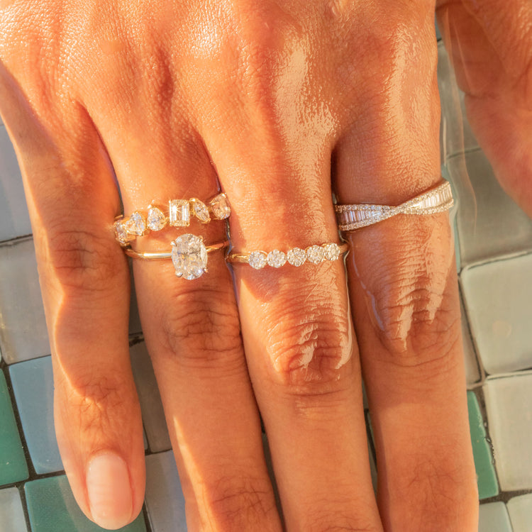 Confetti Lab Created Diamond Band