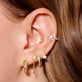 Image of 10K Yellow Gold Cotton Candy Drop Earrings with Stone and Strand Earrings