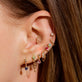 Image of 10K Yellow Gold Cotton Candy Drop Earrings with Stone and Strand Earrings