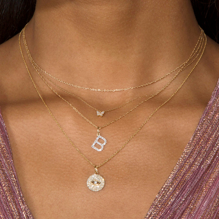 Image of 10K Yellow Gold Ultra Dainty Twist Chain Necklace with Stone and Strand Necklaces