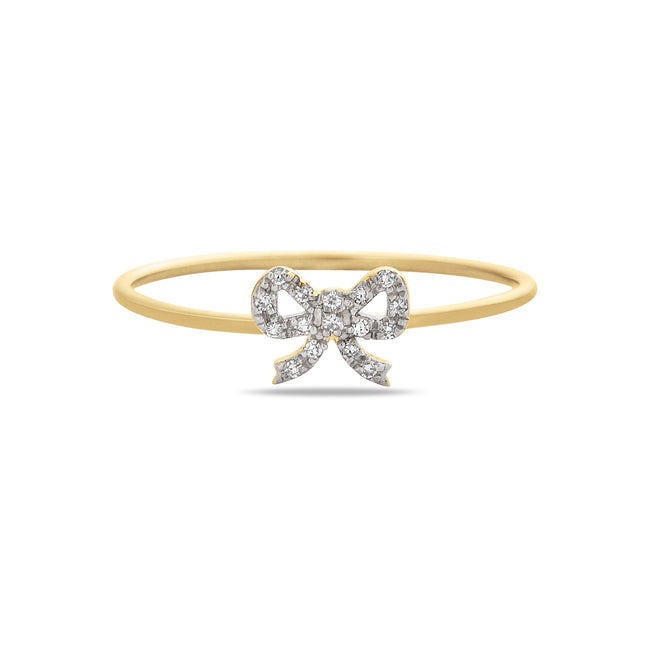 Dainty Diamond Bow Ring STONE AND STRAND
