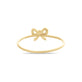 Stone and Strand 10K Yellow Gold Tiny Diamond Bow Ring Rear Image