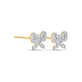 Dainty Diamond Bow Studs