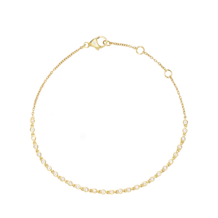 Diamond Heart Old Cut Tennis Bracelet | Ouros Jewels