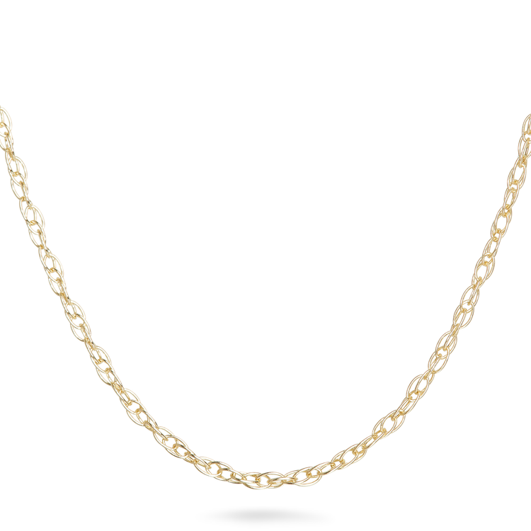 Stone and Strand 10K Yellow Gold Ultra Dainty Twist Chain Necklace Close Up Image