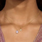 Image of 10K Yellow Gold Ultra Dainty Twist Chain Necklace with Stone and Strand Necklaces