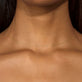 Image of 10K Yellow Gold Ultra Dainty Twist Chain Necklace on Models Neck