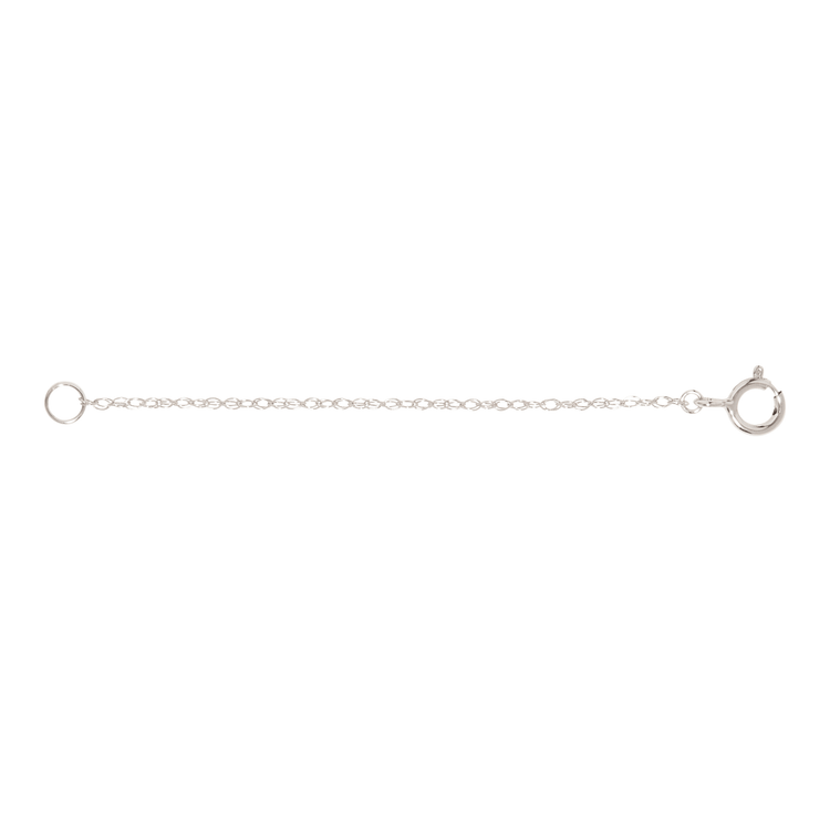 Stone and Strand 10K White Gold Dainty Twist Necklace Extender Close Up Image