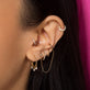 Dangling Sapphire Charm Huggies