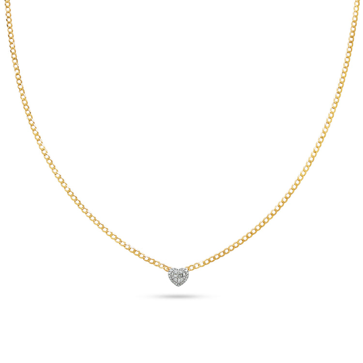 Stone and Strand 10K Yellow Gold Deluxe Heart of the Matter Diamond Necklace Front Image