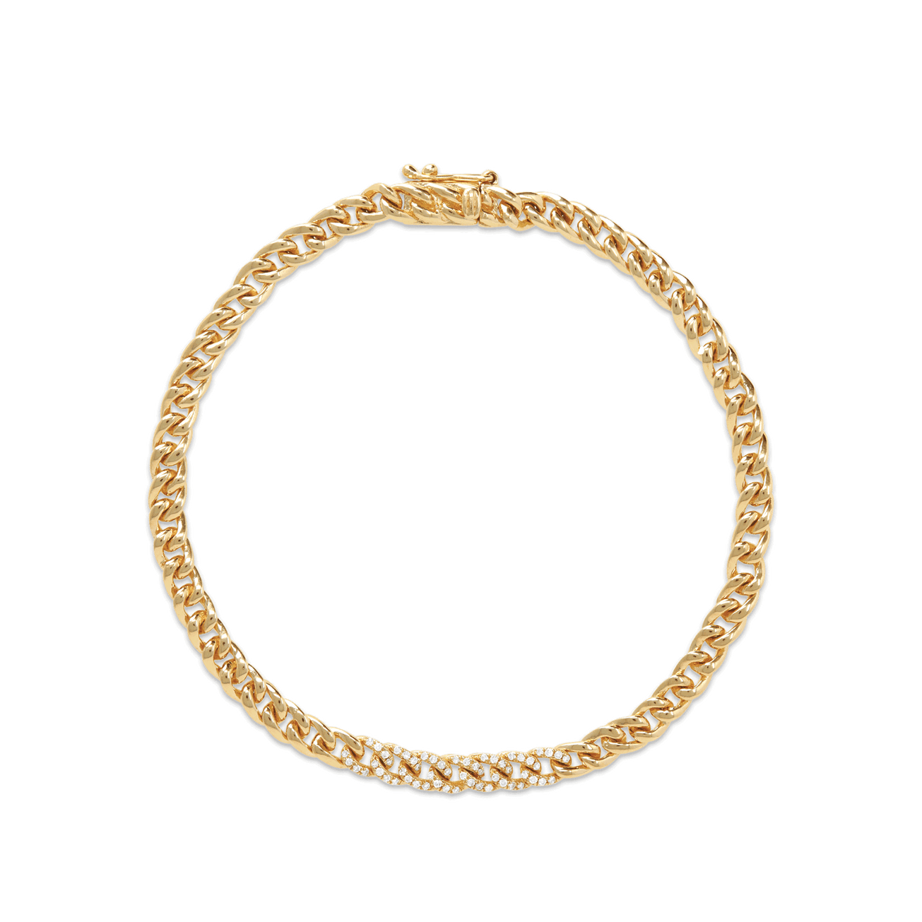 Diamond Accent Chunky Chain Bracelet – STONE AND STRAND