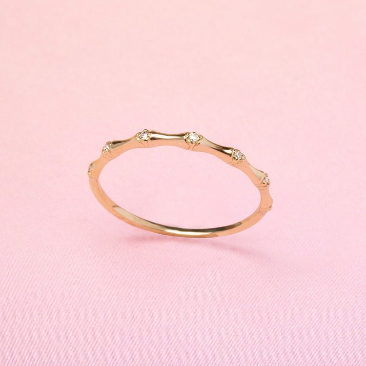 Diamond Bamboo Ring