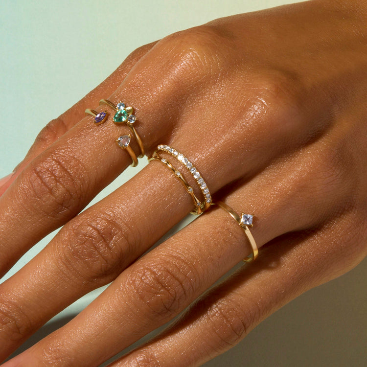Diamond Bamboo Ring