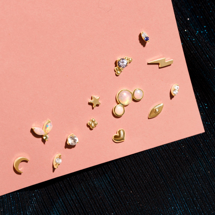 Diamond Bead Piercing Earring