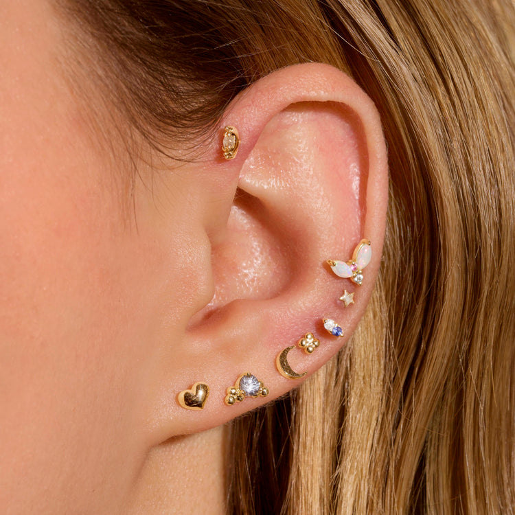 Diamond Bead Piercing Earring