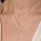 Image of 14K Yellow Gold Diamond Butterfly Pendant with Stone and Strand Necklaces