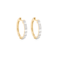 Stone and Strand 10K Yellow Gold Diamond Code Huggies Side Image