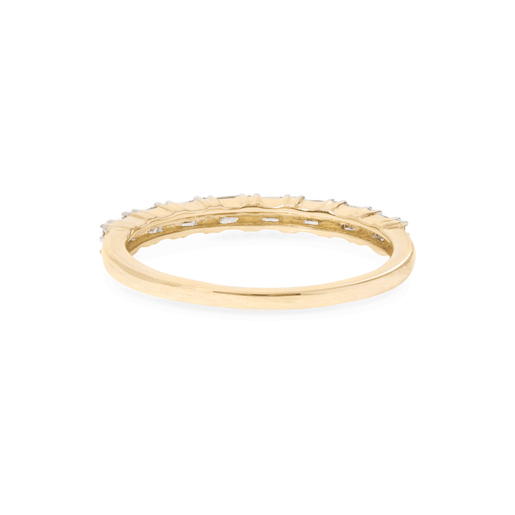 Stone and Strand 10K Yellow Gold Diamond Code Ring Rear Image