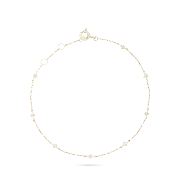 Stone and Strand 10K Yellow Gold Teeny Diamond Drizzle Bracelet Front Image