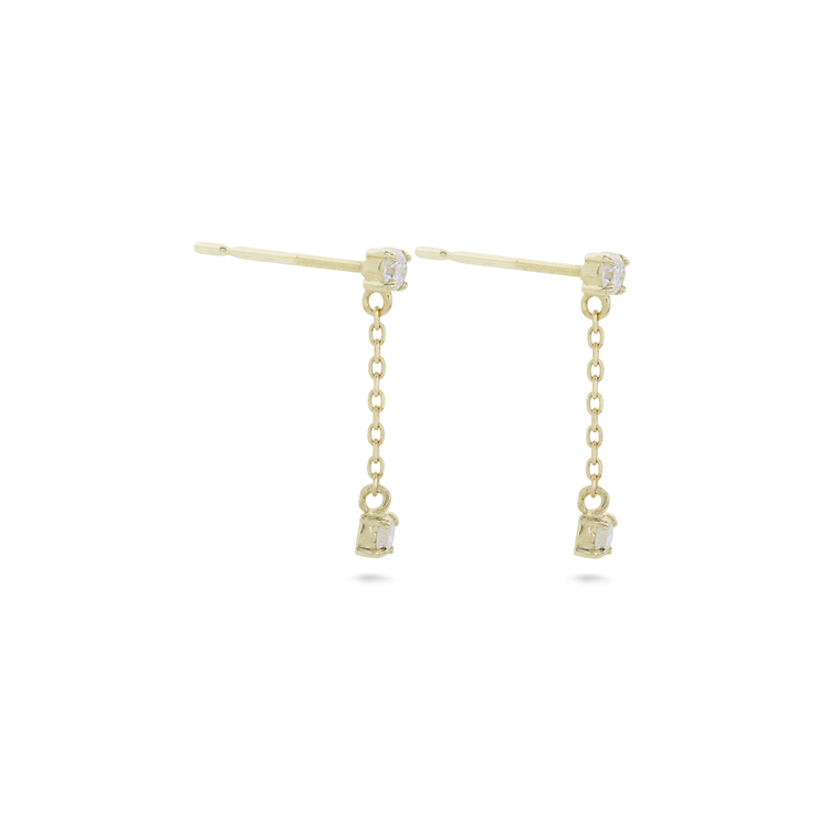 Stone and Strand 10K Yellow Gold Teeny Diamond Drizzle Drops Side Image