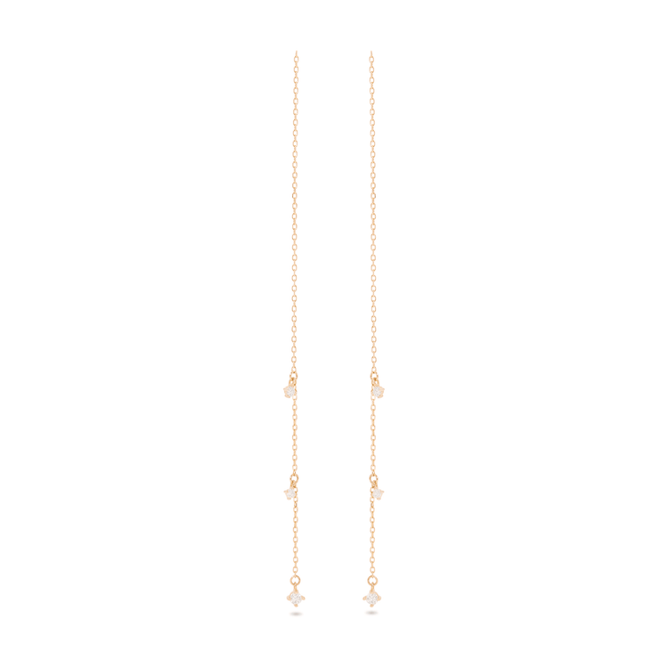 Stone and Strand 10K Yellow Gold Diamond Drizzle Threaders Front Image