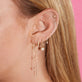 Image of 10K Yellow Gold Diamond Drizzle Threaders with Stone and Strand Earrings