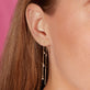 Image of 10K Yellow Gold Diamond Drizzle Threaders on Models Ear