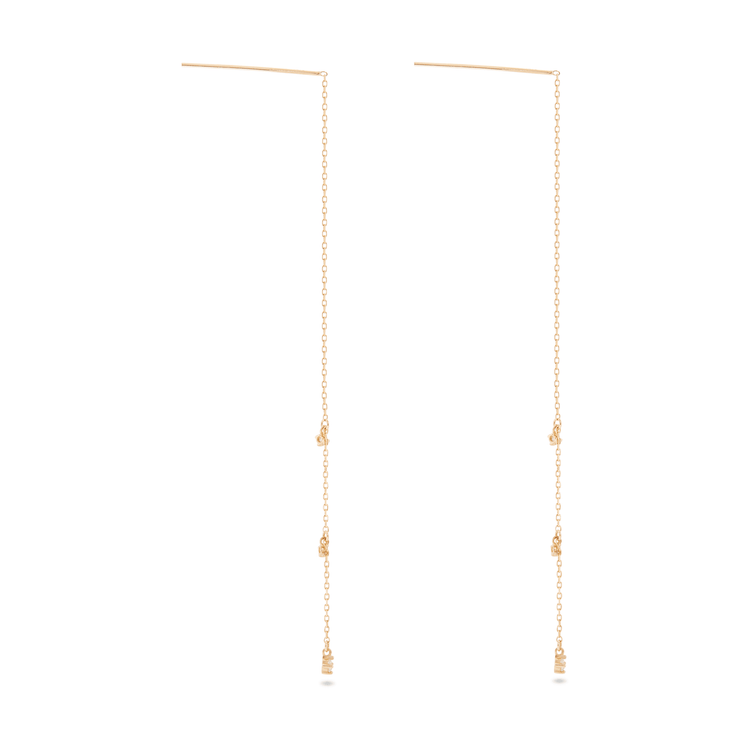 Stone and Strand 10K Yellow Gold Diamond Drizzle Threaders Side Image