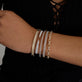 Image of 14K Yellow Gold Diamond Line Bangle with Stone and Strand Bracelets