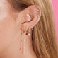 Diamond Line Princess Earrings