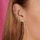 Diamond Line Princess Earrings