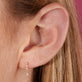 Diamond Line Princess Earrings