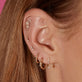 Diamond Line Princess Earrings