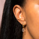 Image of 10K Yellow Gold Small Diamond Linked Up Earrings on Models Ear