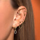 Image of 10K Yellow Gold Small Diamond Linked Up Earrings with Stone and Strand Earrings