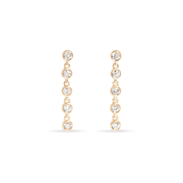 Large diamond drop earrings