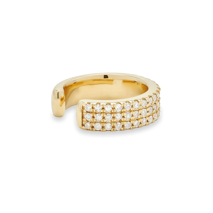 Stone and Strand 10K Yellow Gold Diamonds On Diamonds Ear Cuff Side Image