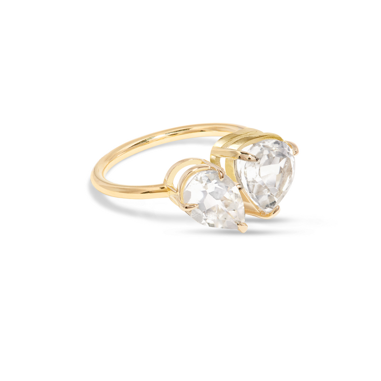 Double Click Toi et Moi Topaz Ring