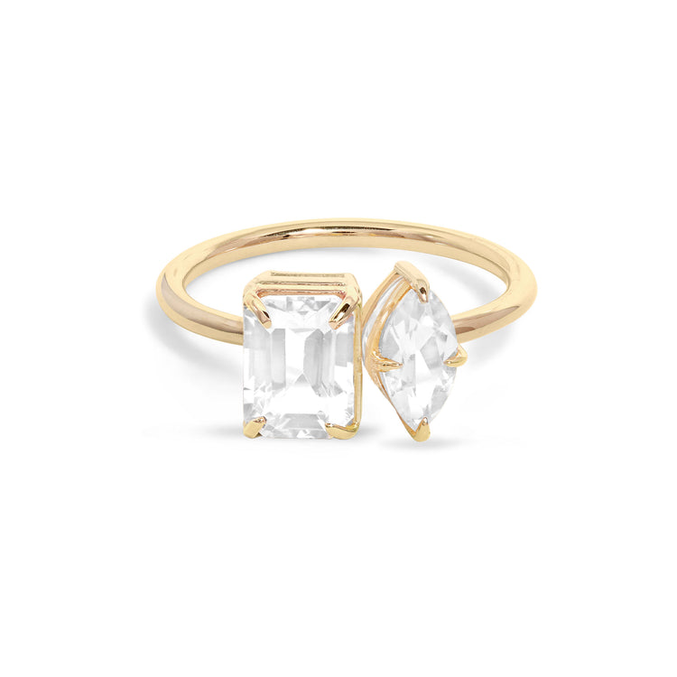 Double Date Toi Et Moi Topaz Ring