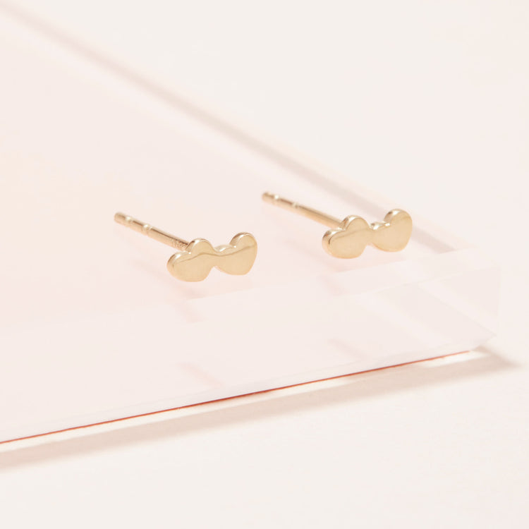 Double Love Gold Studs