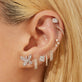 Medium Diamond Pave Huggie Earrings