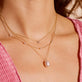 Elliptical Pearl Pendant Necklace
