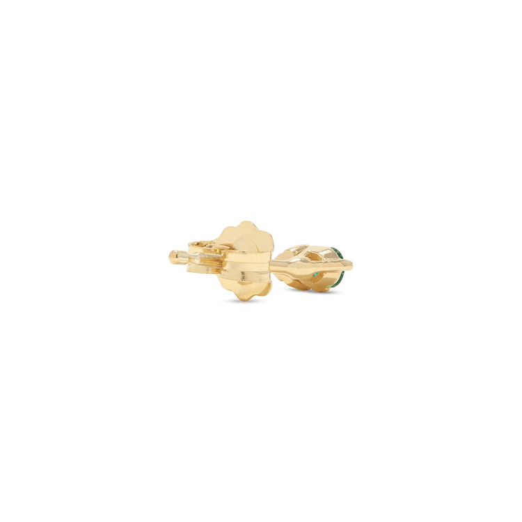 Stone and Strand 10K Yellow Gold Emerald and Blue Sapphire Buddy Stud Rear Image
